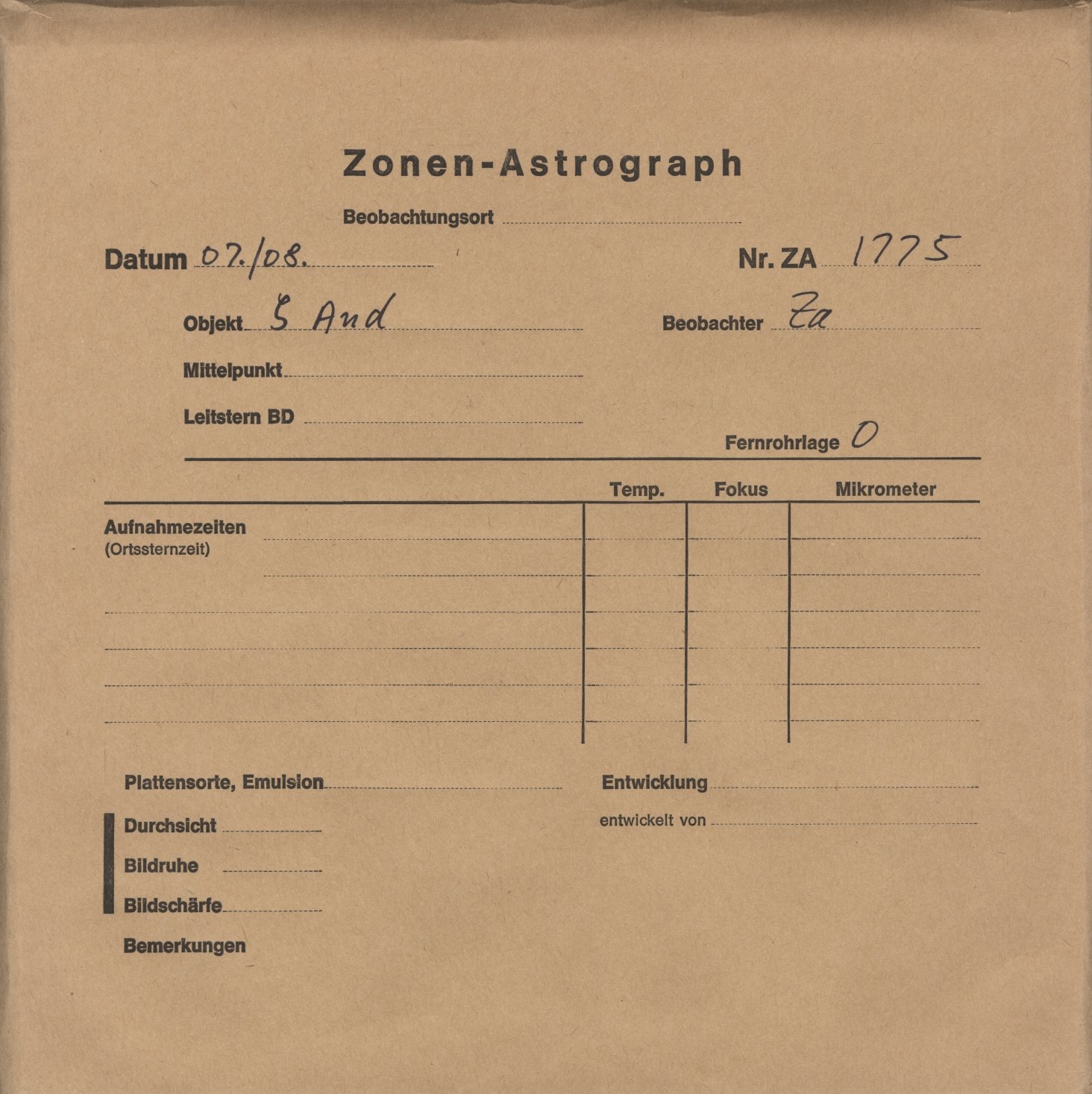 Plattenhuelle ZA01775