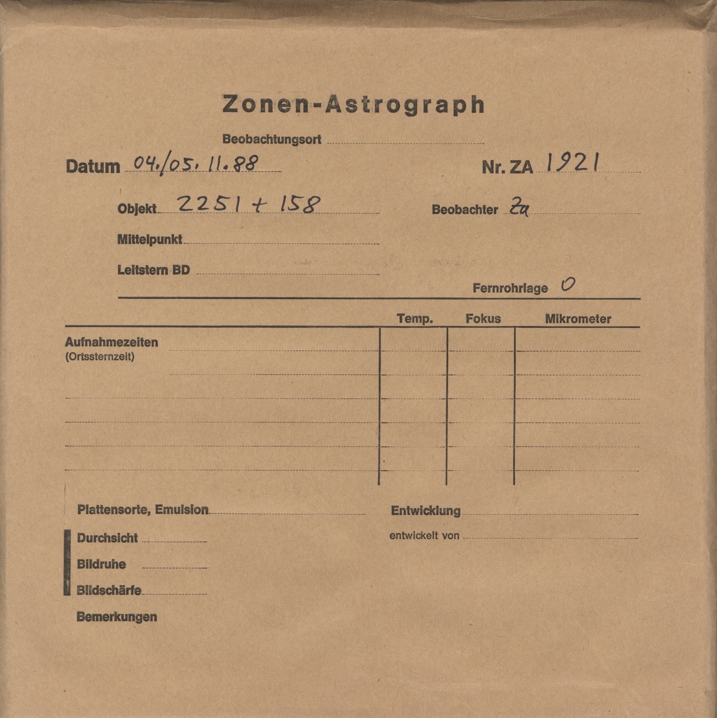 Plattenhuelle ZA01921