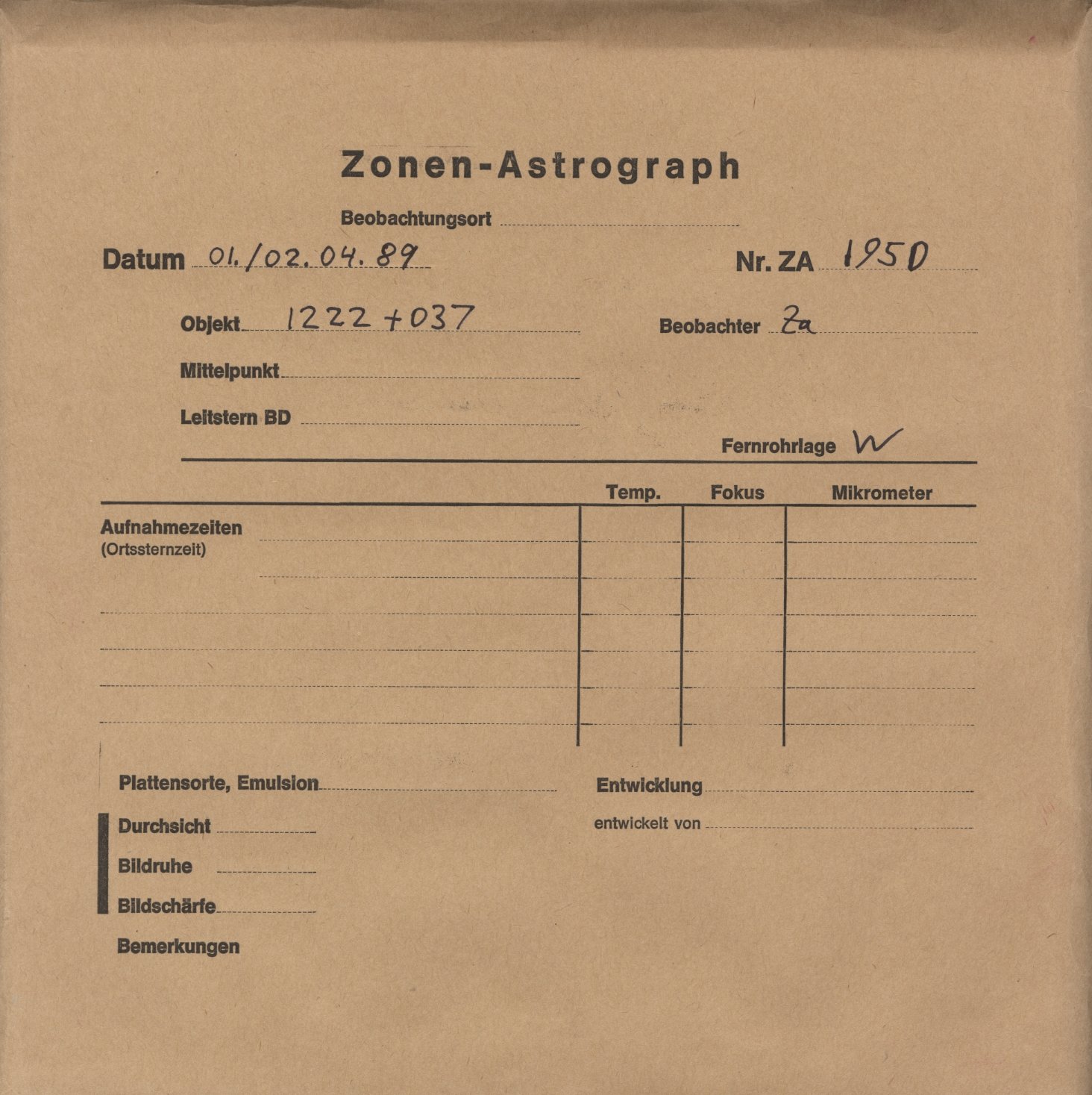 Plattenhuelle ZA01950