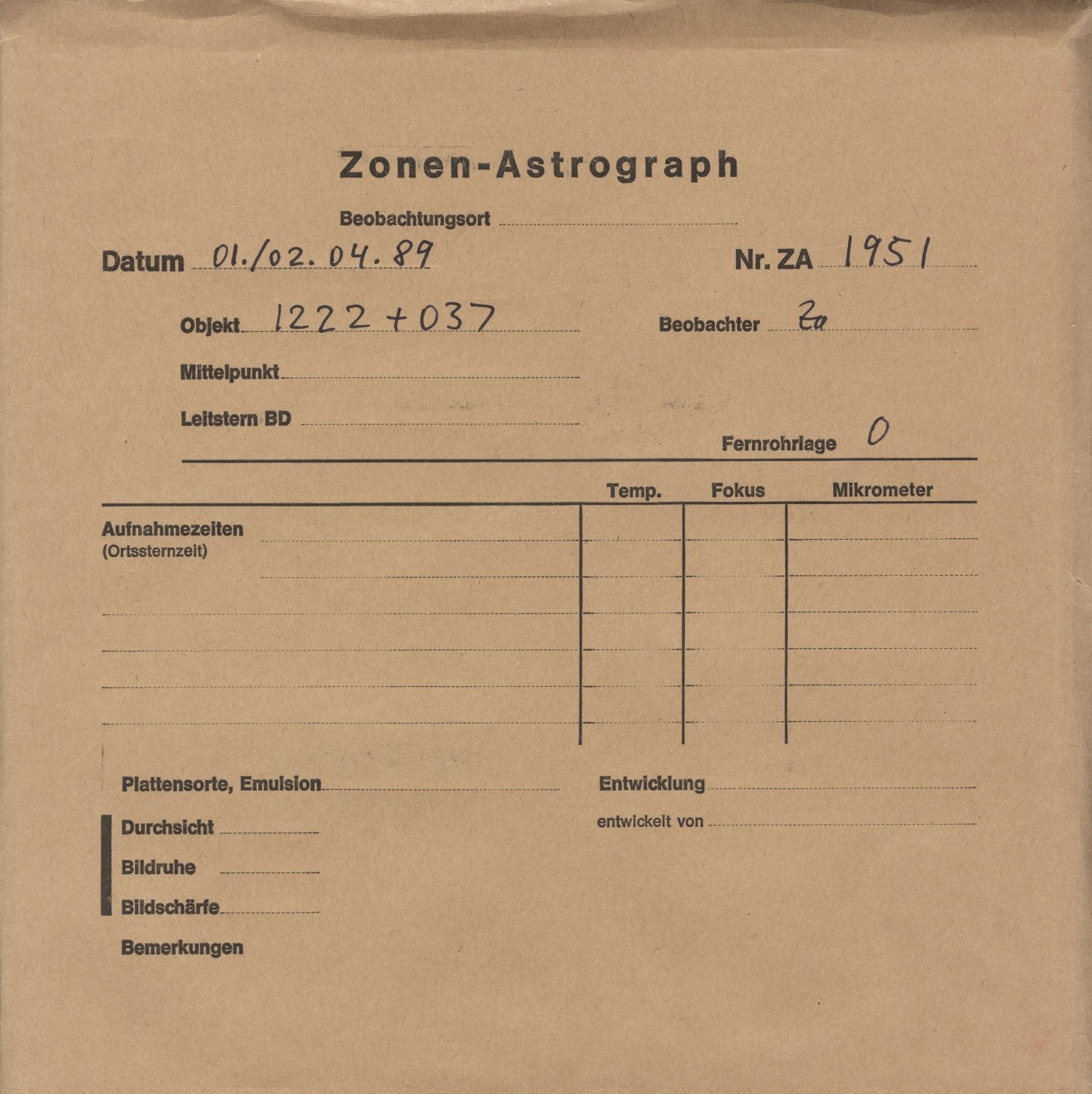 Plattenhuelle ZA01951