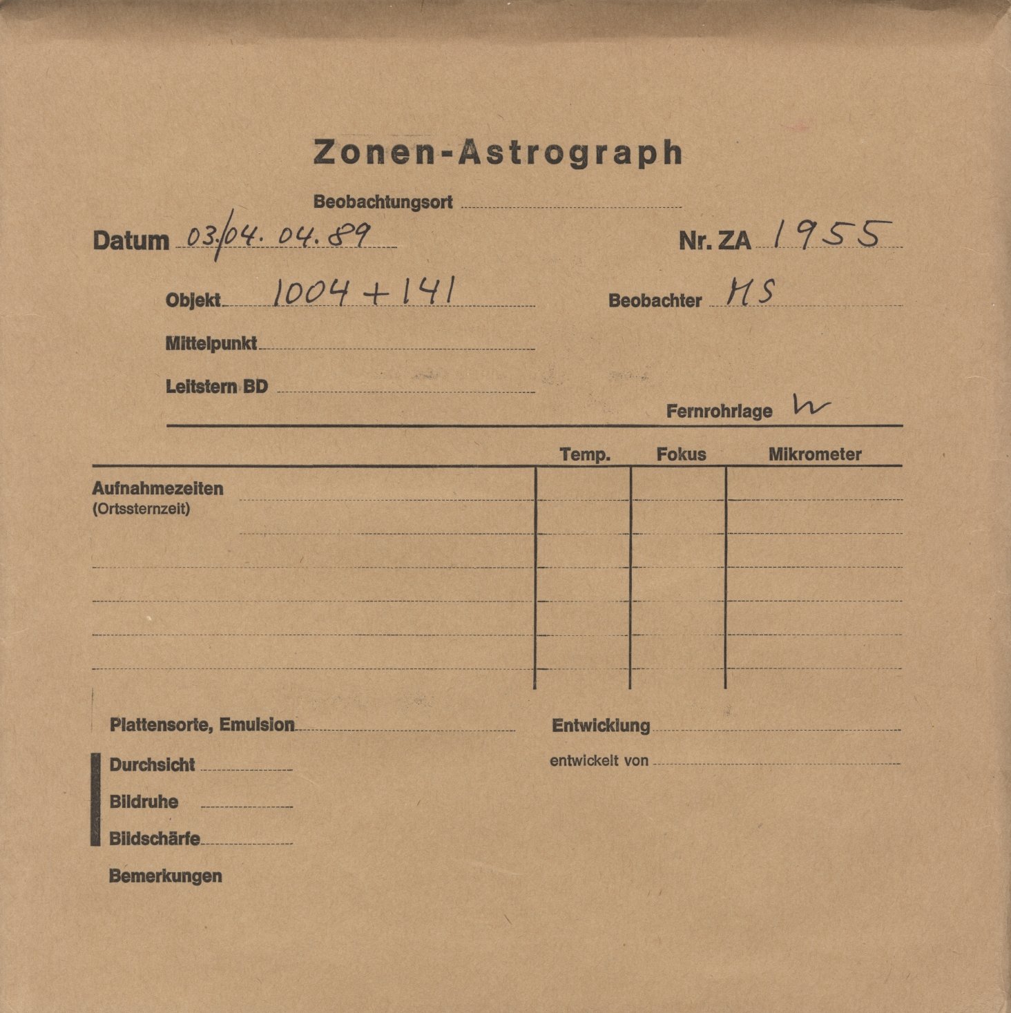 Plattenhuelle ZA01955