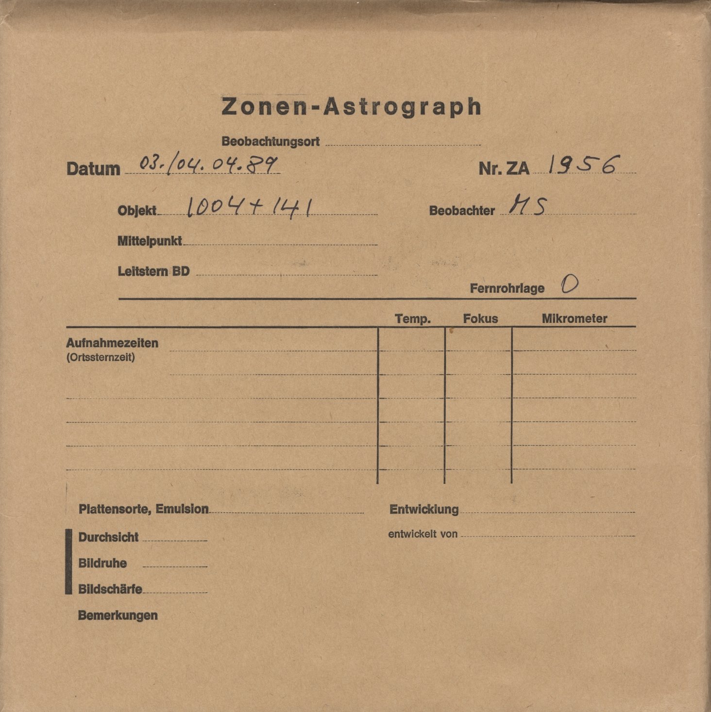 Plattenhuelle ZA01956