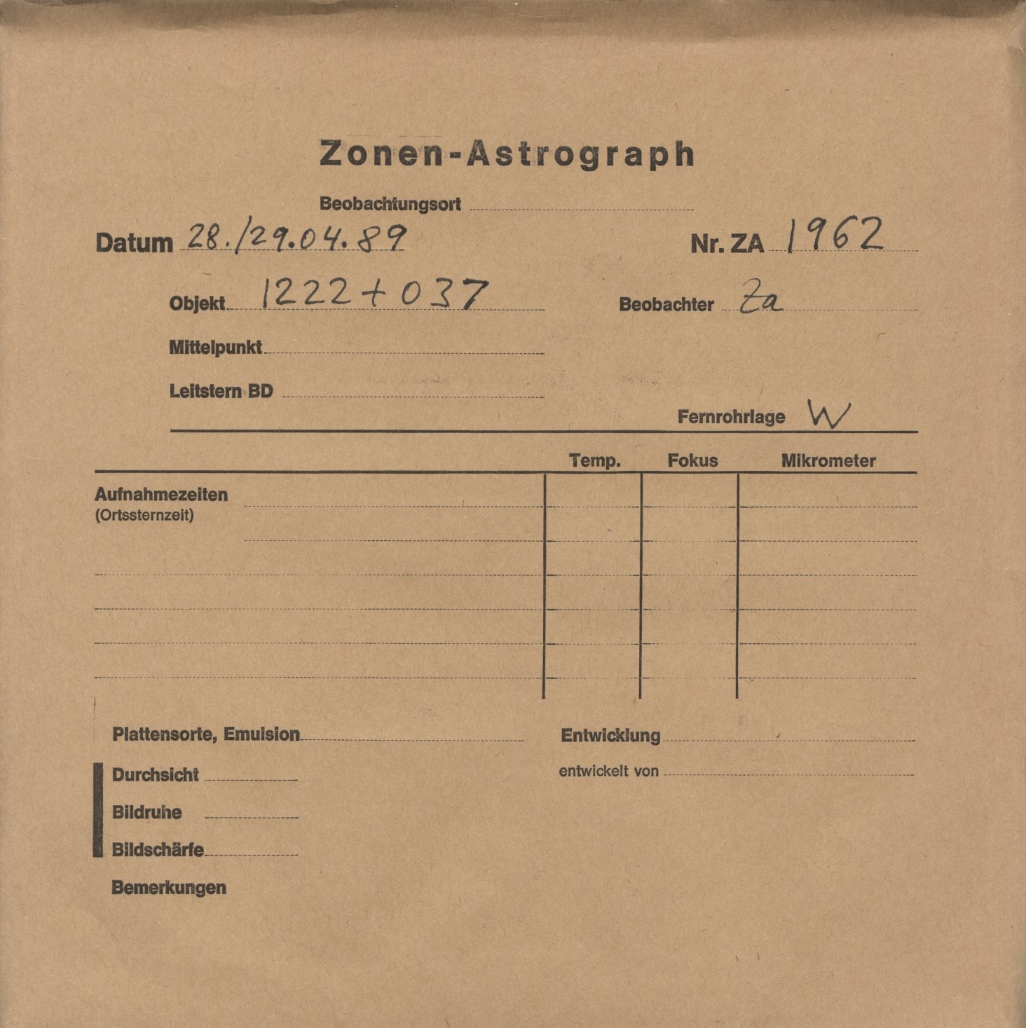 Plattenhuelle ZA01962