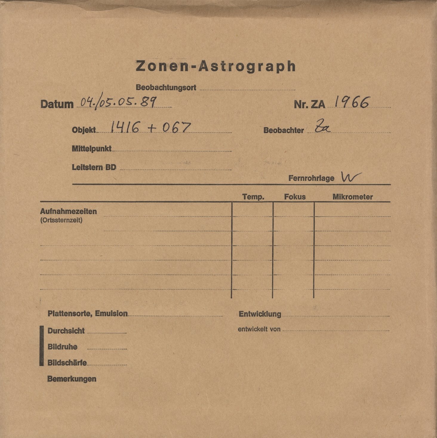 Plattenhuelle ZA01966