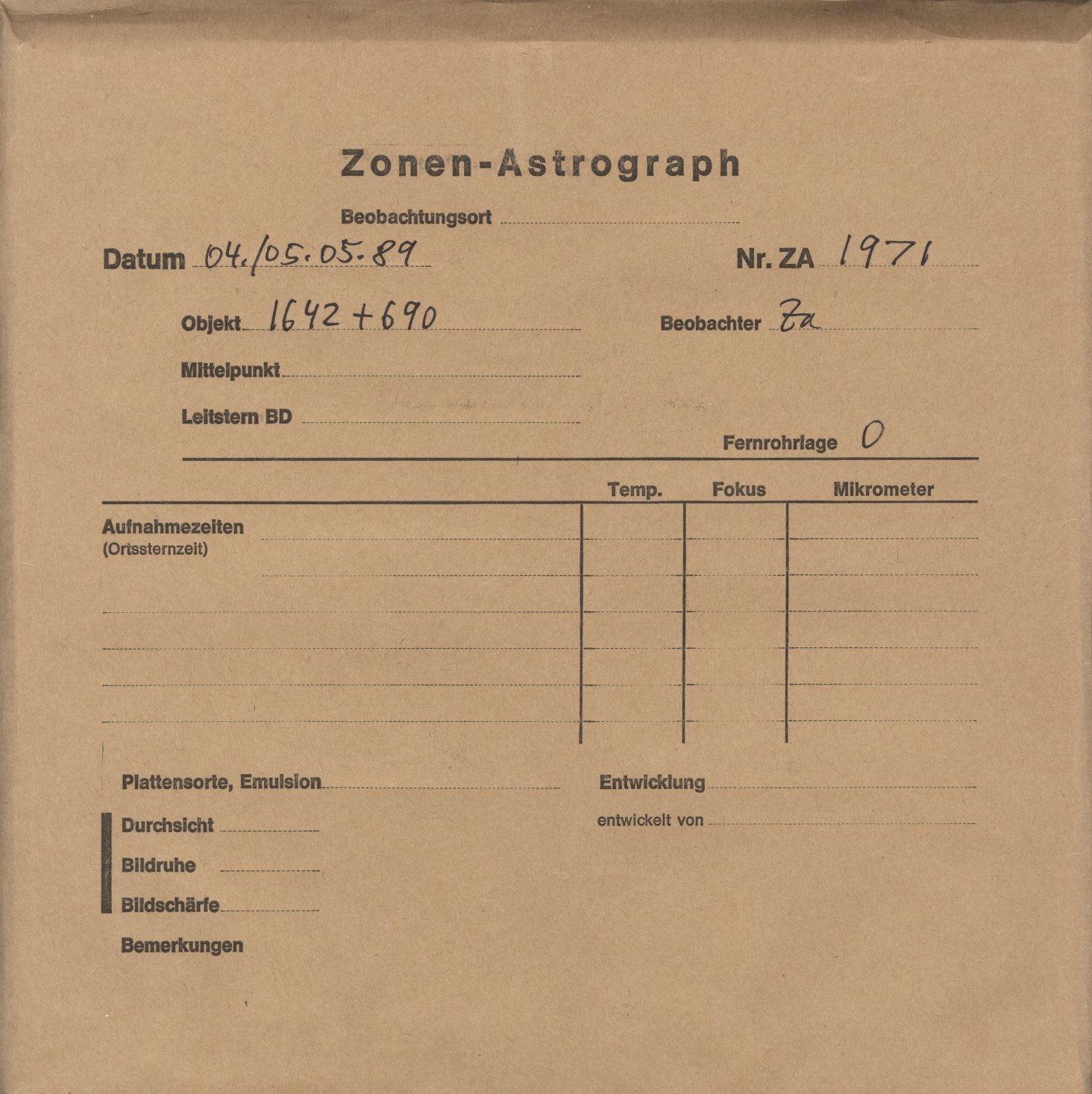 Plattenhuelle ZA01971