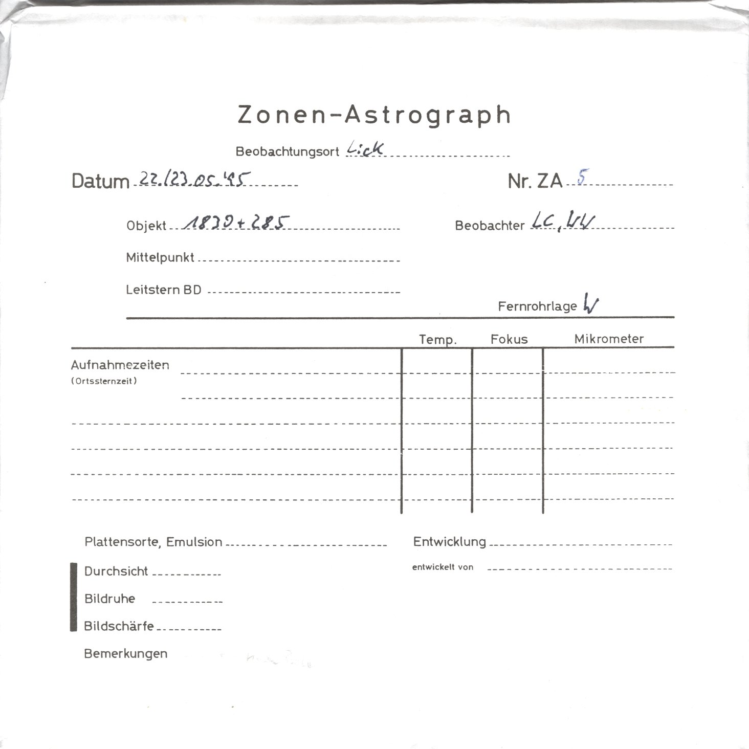 Plattenhuelle ZAL0005